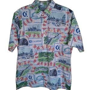 Reyn Spooner Calpine Men's Large Classic Hawaiian Shirt Reverse Print Baytown‎
